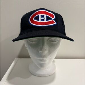 Vintage Montreal Canadiens Sports Specialties SnapBack Cap Hat Plain Logo